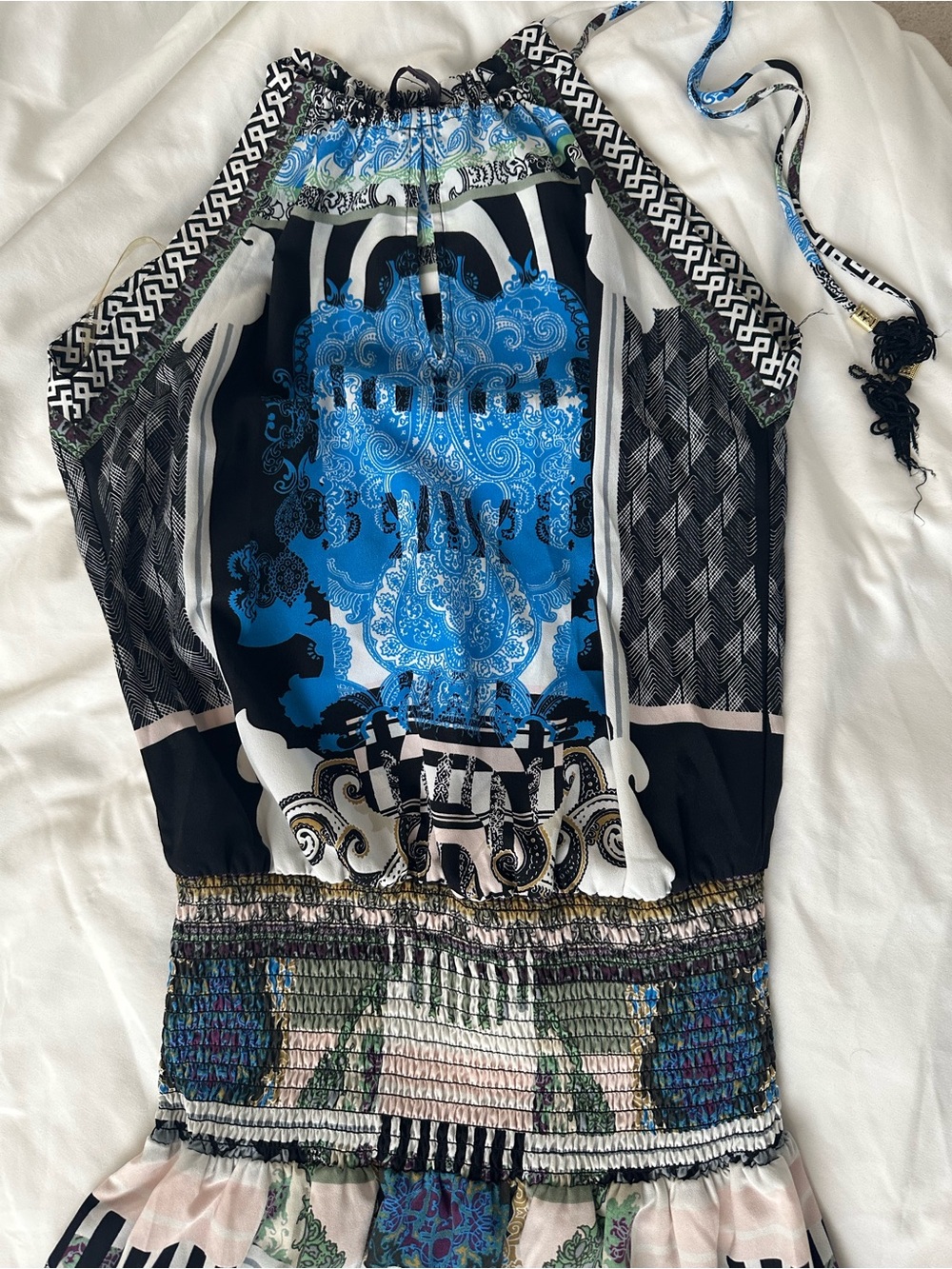 Hale Bob Blue, Black & Green Printed Maxi Dress - Picture 2 of 5